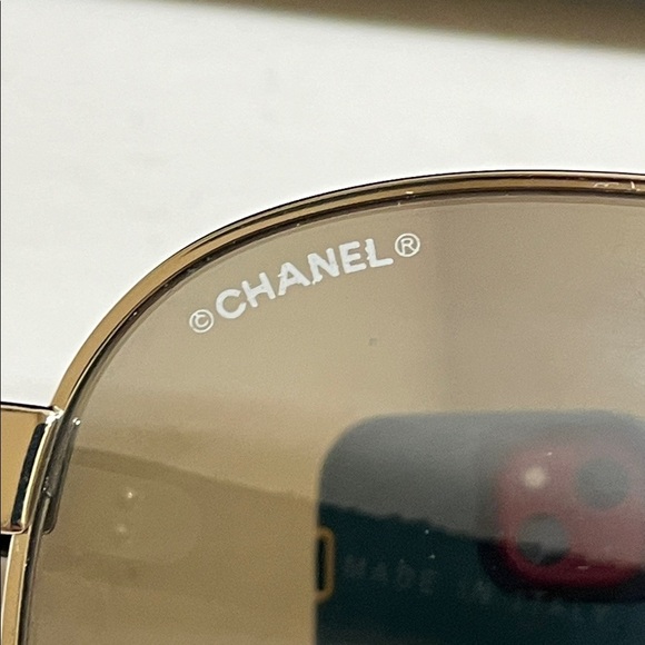 Chanel Metallic Aviator Sunglasses main image 13